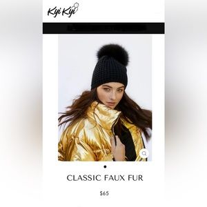 NWT . . .  Kyi Kyi Classic Faux Fur Beanie  |  Black